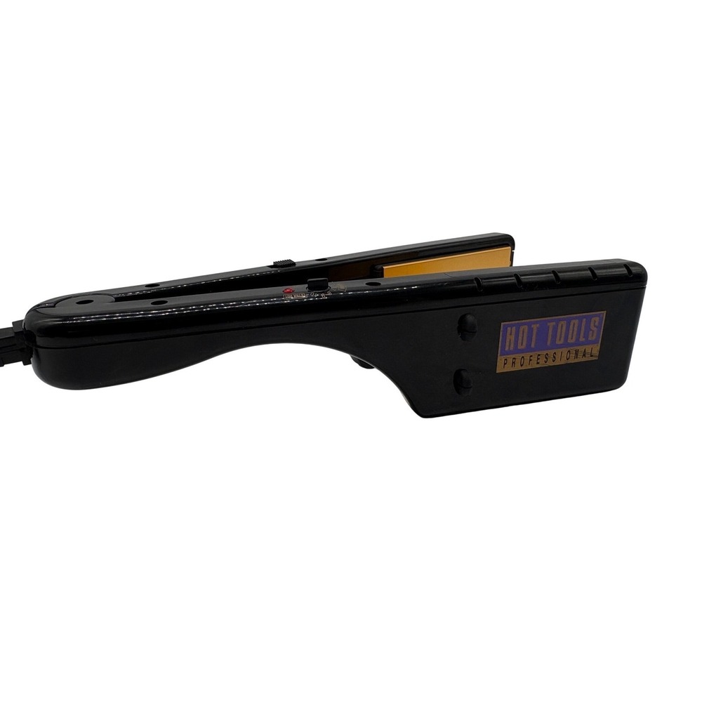 Hot Tools Flat Iron Unisex OS Black Excellent Professional Model 1190 Gold Plate